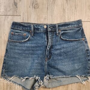 Abercrombie & Fitch Distressed Blue Jean Shorts